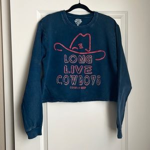LONG LIVE COWBOYS Cropped Sweatshirt